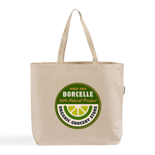Custom Large Organic Canvas Grocery Tote Bag