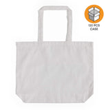 120 ct Large 100% Polyester Canvas Sublimation Tote Bags White - By Case