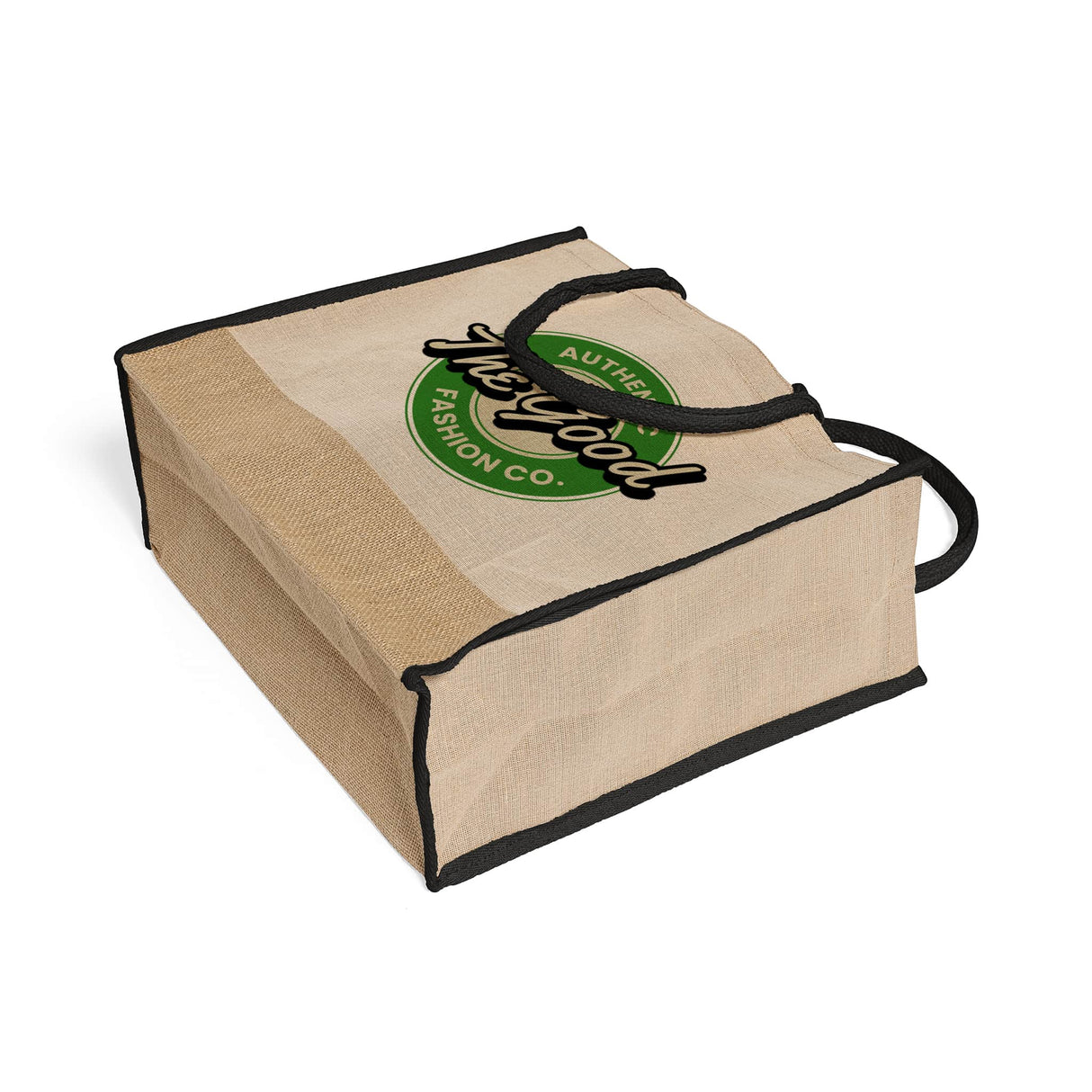 Large Reusable Jute Blend Tote Bags Customized - Personalized Large Reusable Jute Tote Bags With Your Logo - TJ913