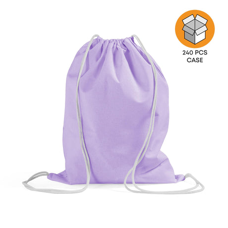 240 ct Economical Sport Cotton Drawstring Bag Cinch Packs - By Case