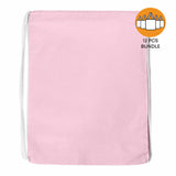 12 ct Economical Sport Cotton Drawstring Bag Cinch Packs - By Dozen