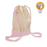 72 ct Two Tone Canvas Sport Backpacks / Wholesale Drawstring Bags - By Case