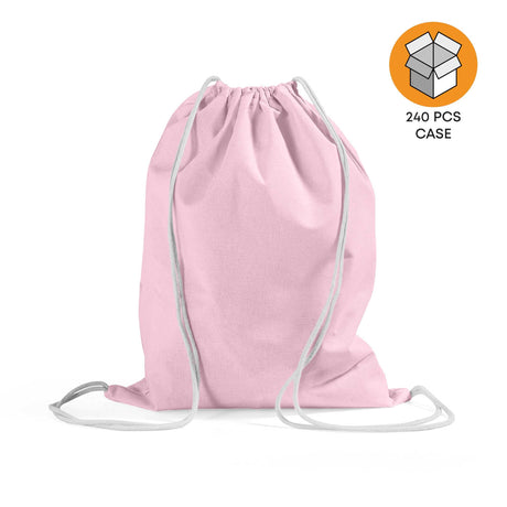 240 ct Economical Sport Cotton Drawstring Bag Cinch Packs - By Case