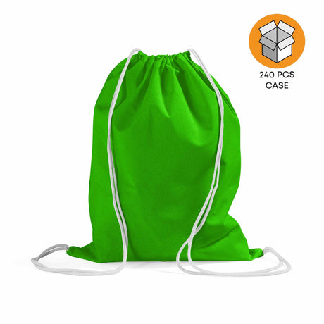 240 ct Economical Sport Cotton Drawstring Bag Cinch Packs - By Case
