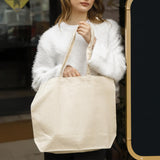long handle heavy canvas tote model