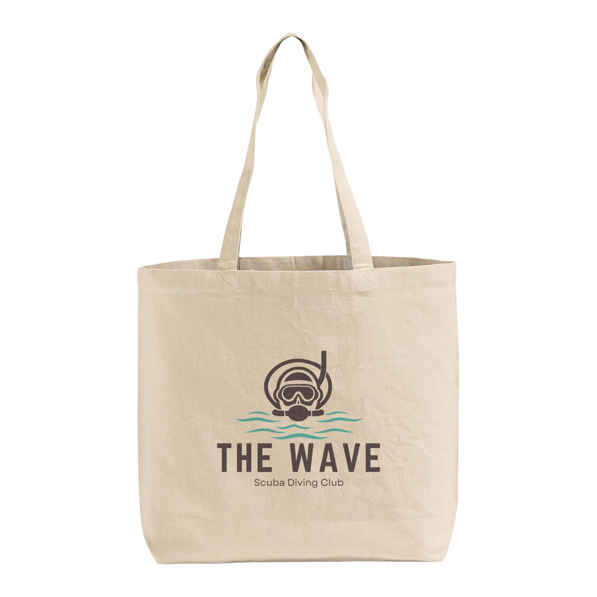 Large Size Value Customized Canvas Tote Bag / Personalized Long Handle