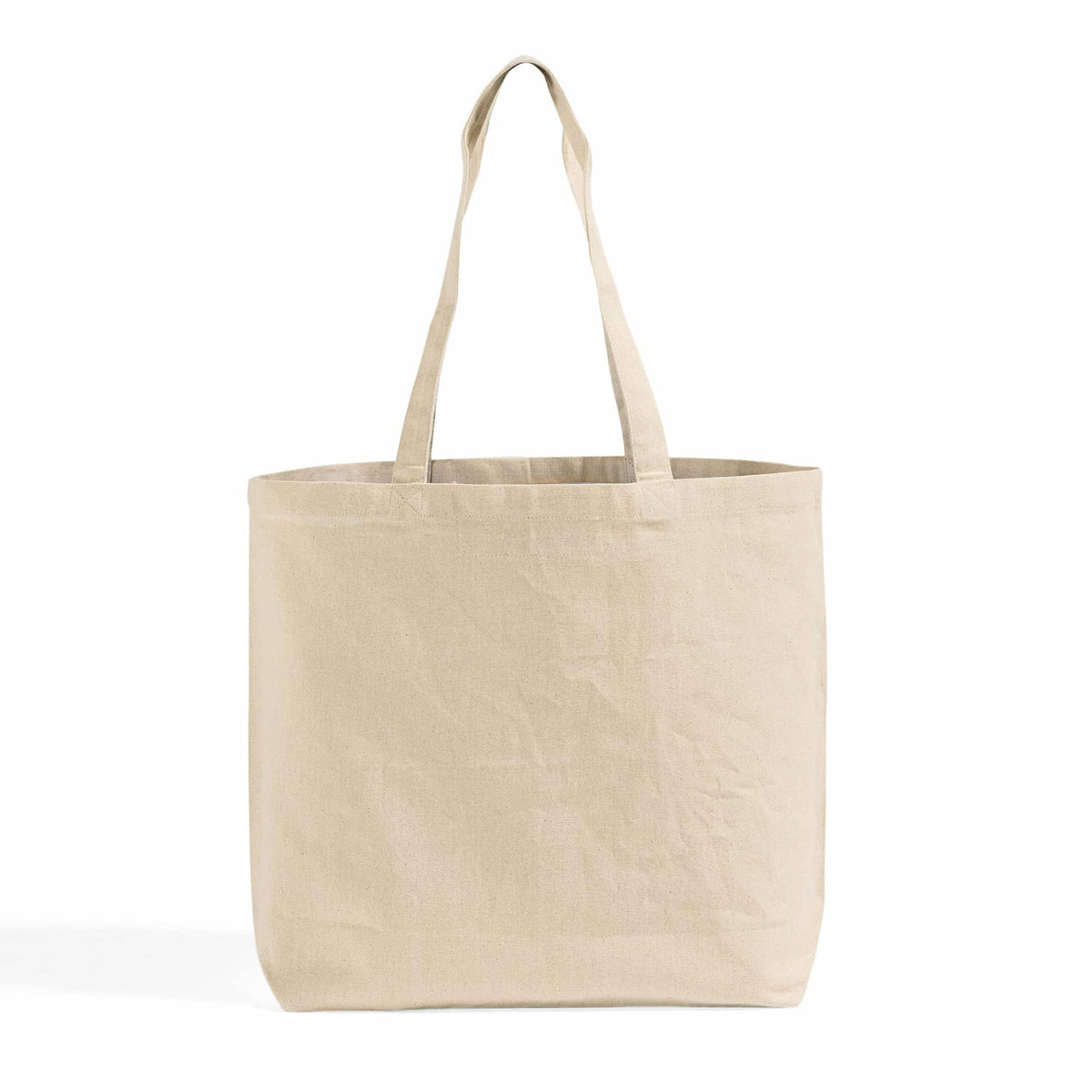 long web handle canvas tote bag