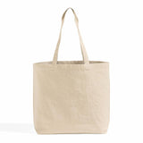 long web handle canvas tote bag