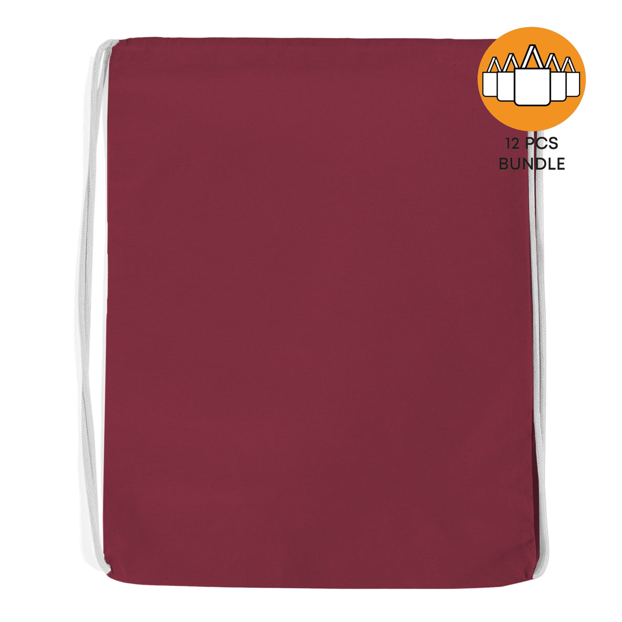 12 ct Economical Sport Cotton Drawstring Bag Cinch Packs - By Dozen