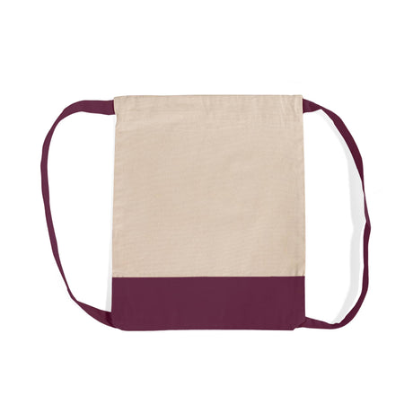 Maroon Two Tone Canvas Sport Backpack