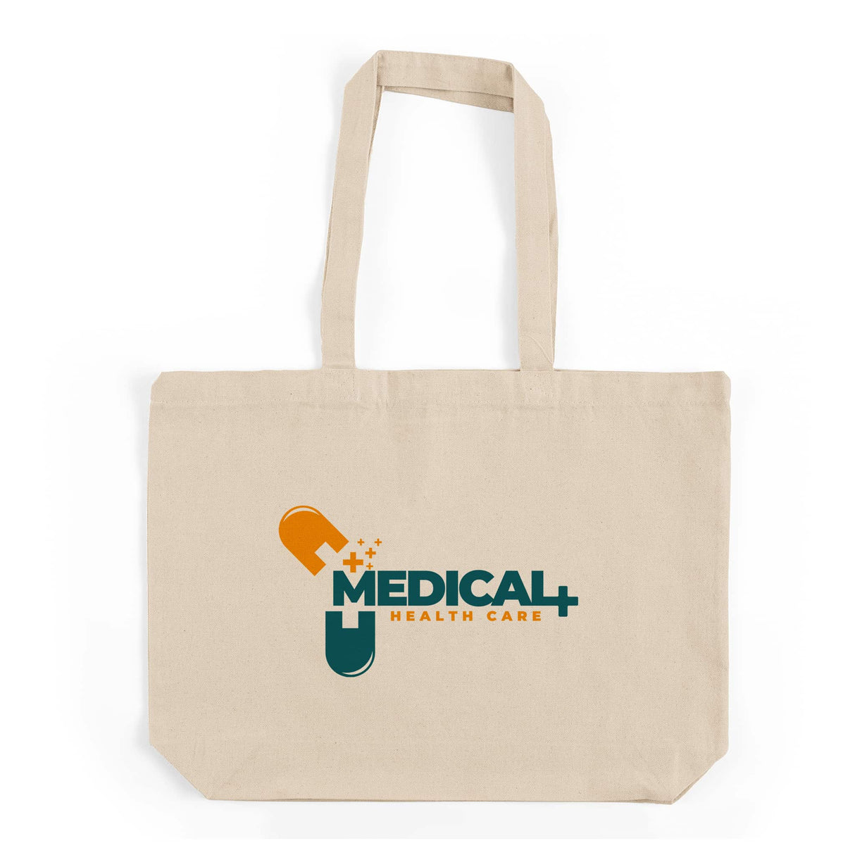 18 in Large Size Customized Canvas Tote Bag / Personalized Canvas Tote Bag with Long Handles - TG218