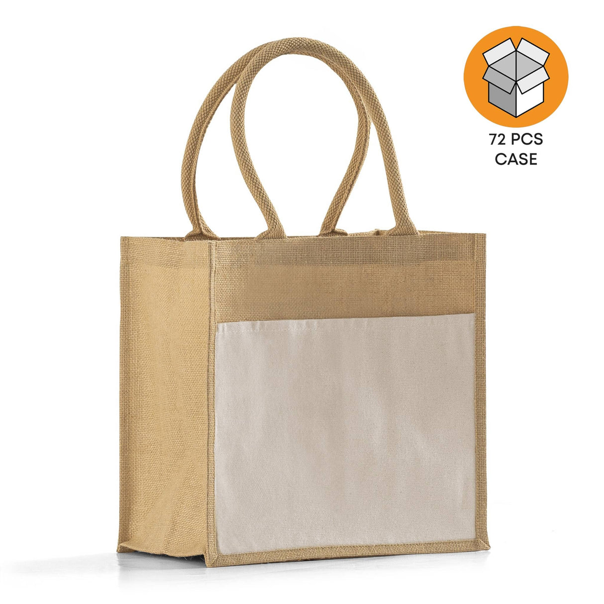 72 ct Medium Easy-Print Jute Bag - By Case