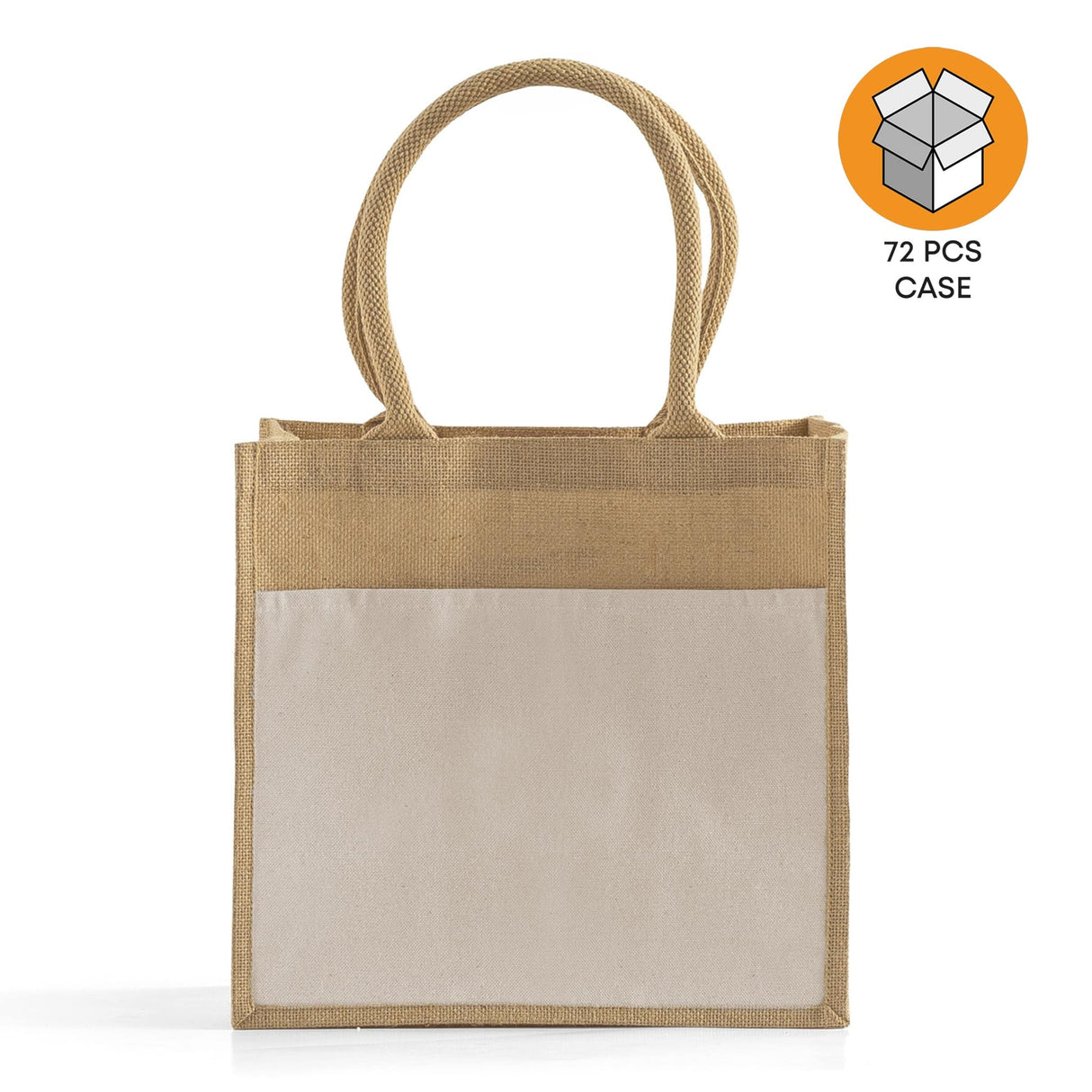 72 ct Medium Easy-Print Jute Bag - By Case