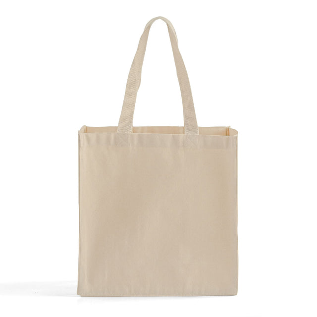 medium square cotton canvas tote bag