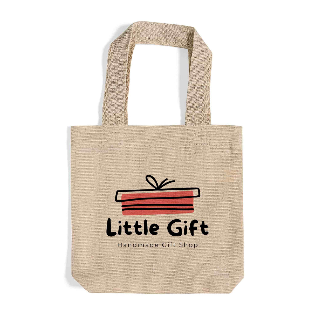 custom mini canvas gift tote bag