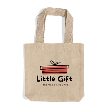 custom mini canvas gift tote bag