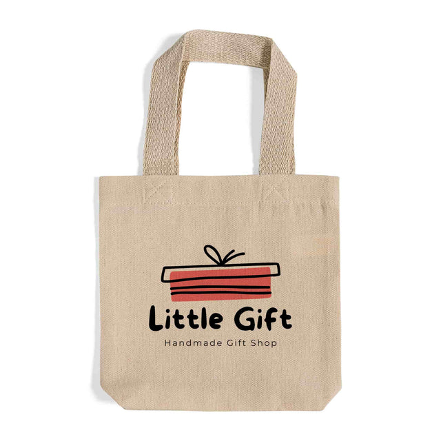 custom mini canvas gift tote bag