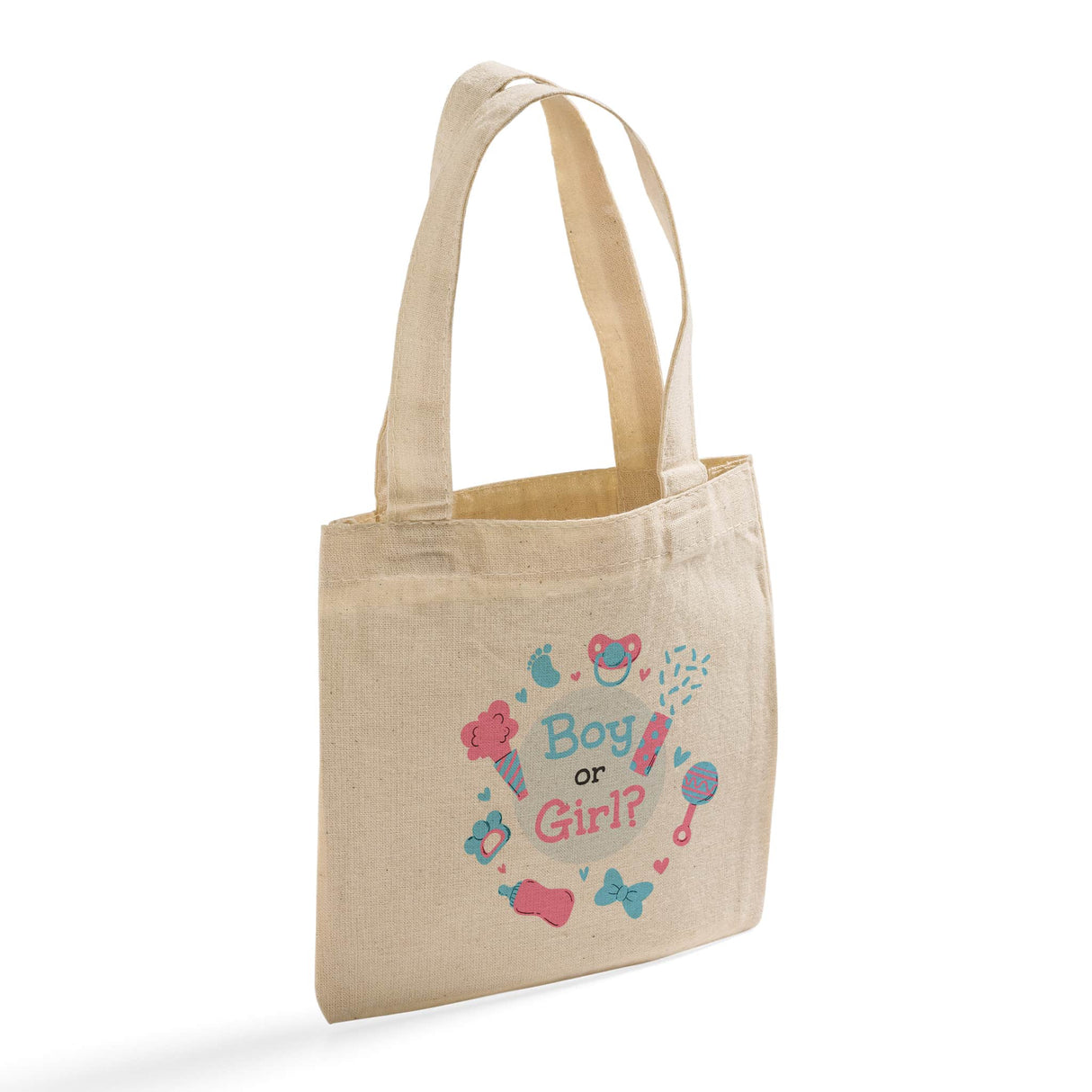 6 in Mini Custom Tote Bags 100% Cotton - Personalized Gift Tote Bags