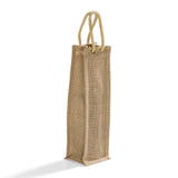 natural burlap jute wine bag