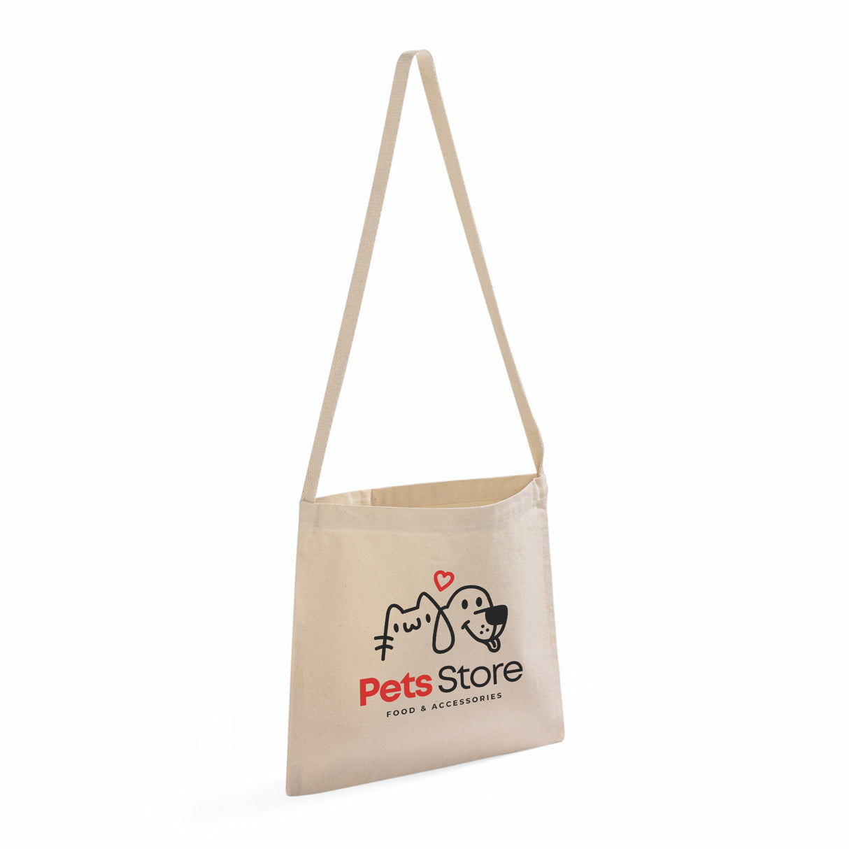 Small Messenger Canvas Tote Bags / Custom Logo Canvas Messenger Tote Bags - MB210