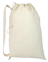Closeout Wholesale Heavy Canvas Laundry Bags W/Shoulder Strap (Small-Med-Large)
