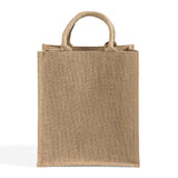 natural jute six bottle wine bag