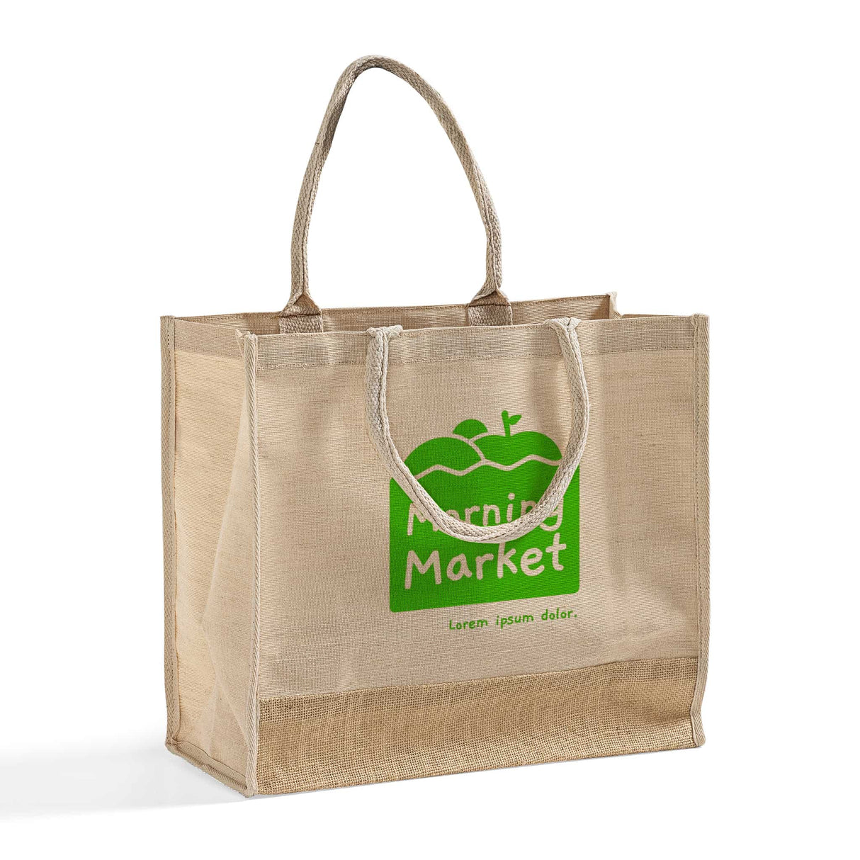 Large Reusable Jute Blend Tote Bags Customized - Personalized Large Reusable Jute Tote Bags With Your Logo - TJ913