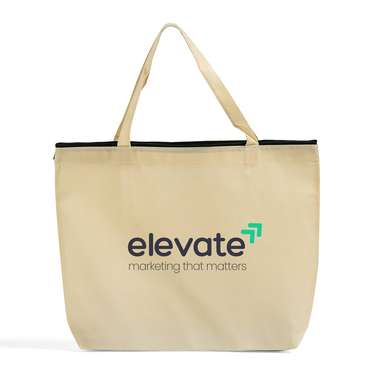 Zippered Promo Convention With Your Logo - Promotional Gusset Tote Bags