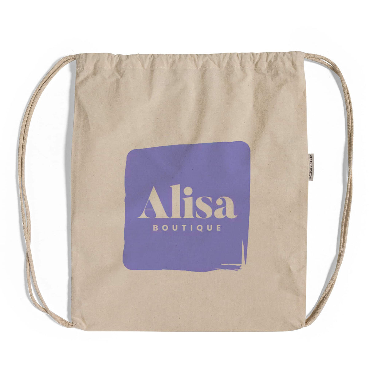 Custom Organic Cotton Drawstring Backpack