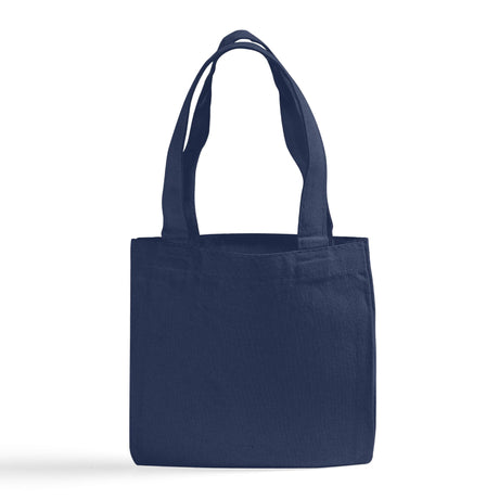 Navy Cotton Mini Tote Bag