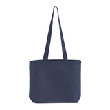 Navy Large Value Messenger Canvas Tote Bag