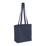 Navy Large Value Messenger Canvas Tote