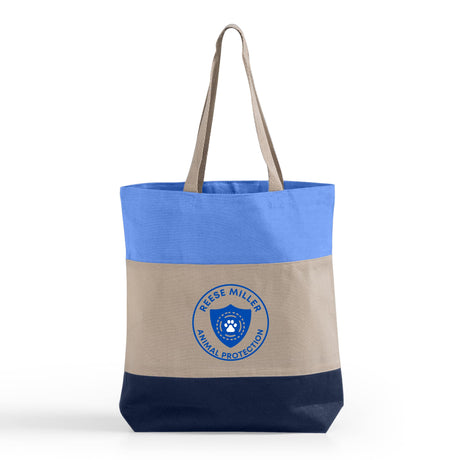 Customized Heavy Canvas Tote Bags Tri-Color - Personalized Tri-Color Tote Bags With Your Logo - TG259