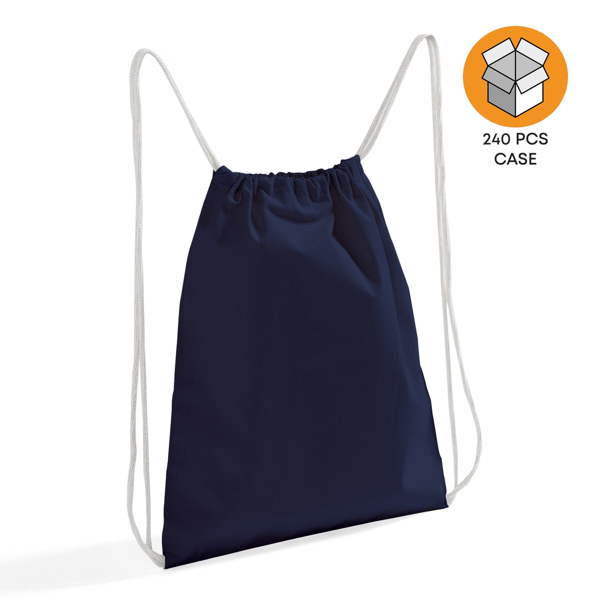 Navy Small Drawstring Backpack Case