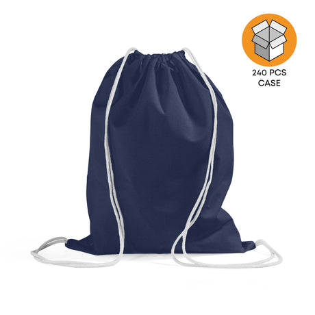 240 ct Economical Sport Cotton Drawstring Bag Cinch Packs - By Case