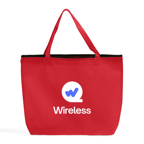 Zippered Promo Convention With Your Logo - Promotional Gusset Tote Bags