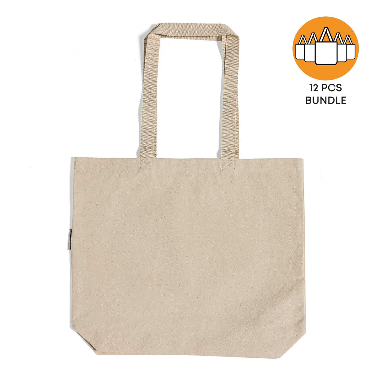 Large Organic Canvas Shopper Tote Bundle