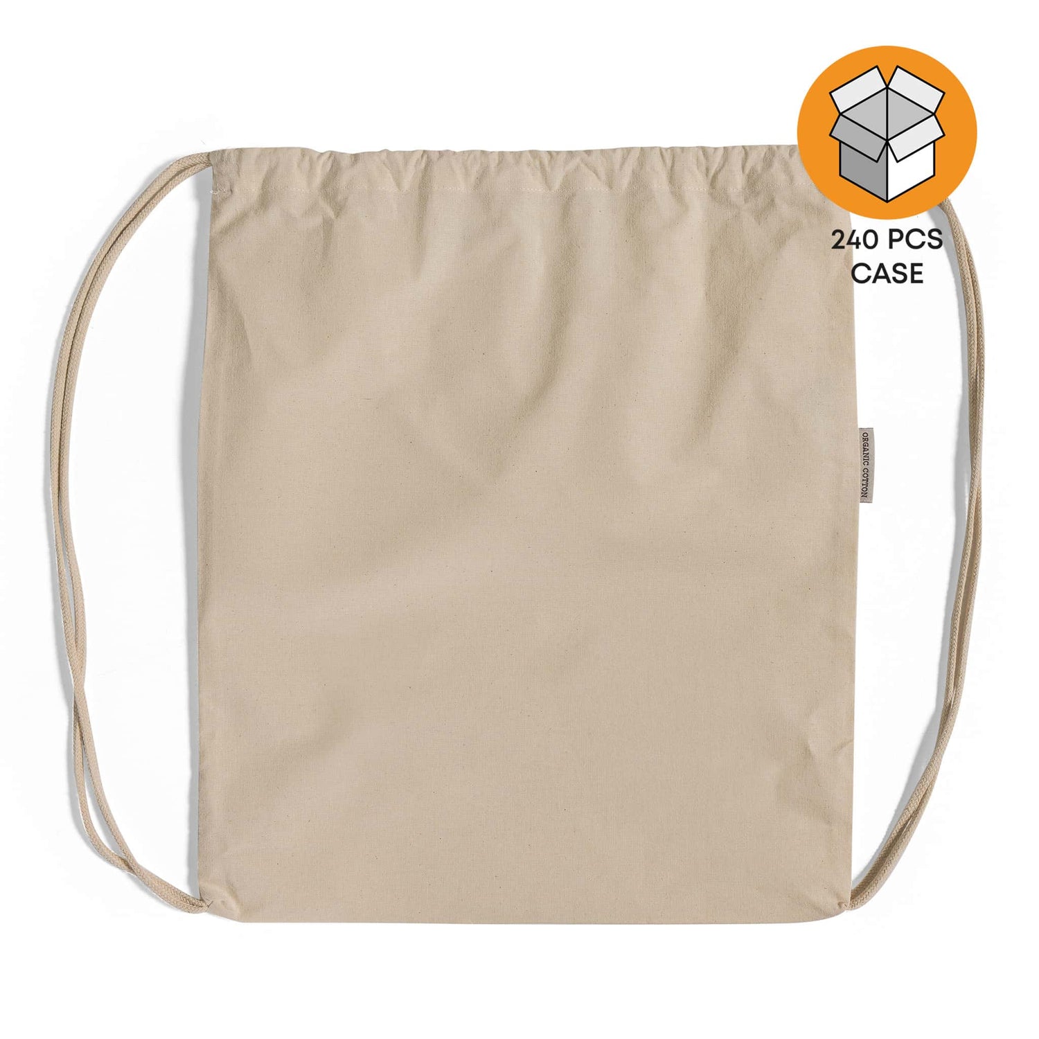 ToteBagFactory Cotton Drawstring Backpack – 100% Cotton, 14x18 Inch, 24 Colors, Multipurpose