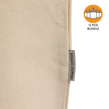 Large Organic Canvas Shopper Tote Bundle