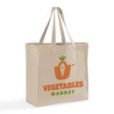 Over-the-Shoulder Cotton Twill Grocery Tote Bags Customized - Personalized Tote Bags With Your Logo - TF280