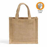 150 ct Small Burlap Party Favor Bags / Jute Gift Tote Bags - By Case
