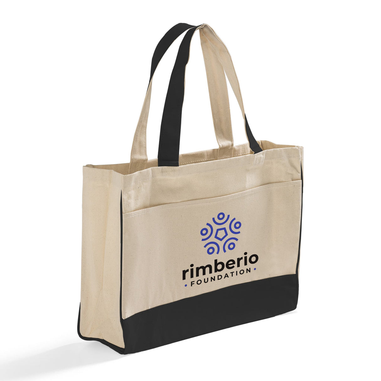 Customized Cotton Canvas Tote Bag with Inside Zipper Pocket - Personalized Tote Bags With Your Logo - TF214