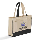 Customized Cotton Canvas Tote Bag with Inside Zipper Pocket - Personalized Tote Bags With Your Logo - TF214
