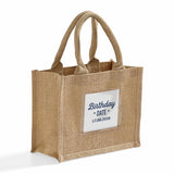 Custom Burlap Wedding Favor Tote Bags with Pocket - TJ907
