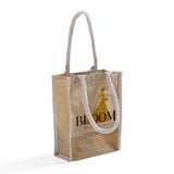 Small Jute Blend Tote Bags Customized - Personalized Small Jute Tote Bags With Your Logo - TJ911
