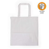 144 ct Sublimation 100% Polyester Canvas Tote Bags White - By Case