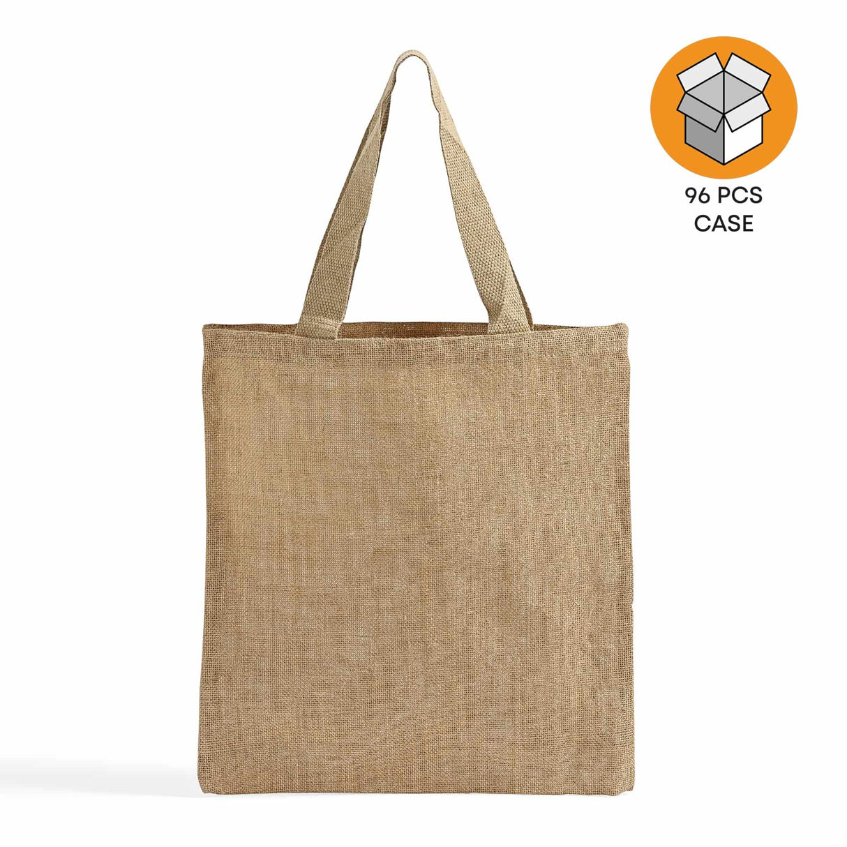96 ct Wholesale Burlap Bags - Promotional Jute Tote Bags - By Case