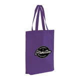 Gusseted Custom Tote Bags 100% Cotton / Logo Tote Bags With Bottom Gusset - TG110
