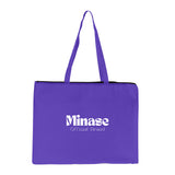 Zippered Large Custom Shopping Tote Bags - Your Logo Tote Bags