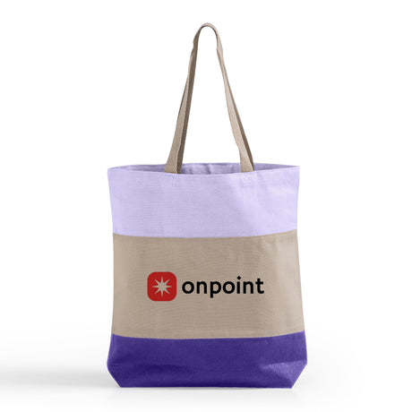 Customized Heavy Canvas Tote Bags Tri-Color - Personalized Tri-Color Tote Bags With Your Logo - TG259